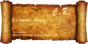 Czimmer Róza névjegykártya